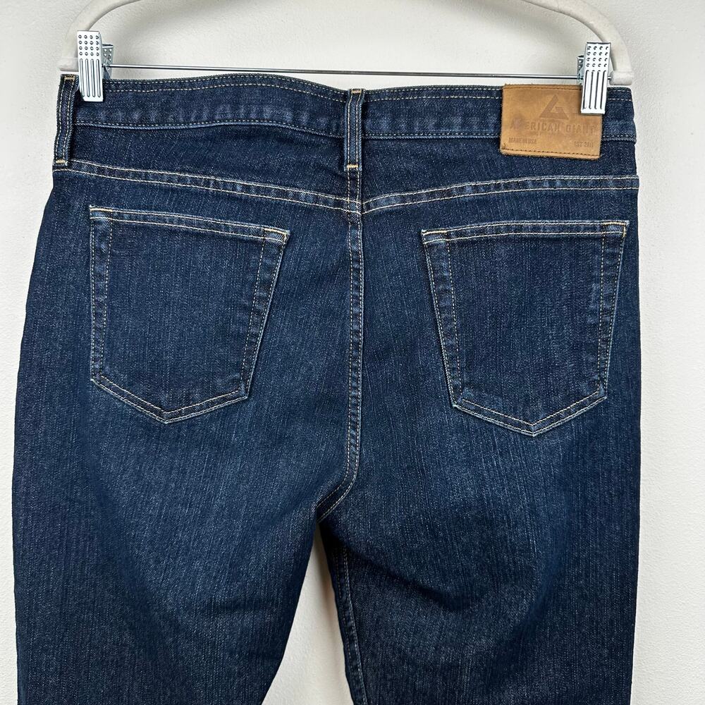 American Giant Men's 218 Straight Jeans Maritime Stretch Dark Wash 32x30 USA - Picture 5 of 8